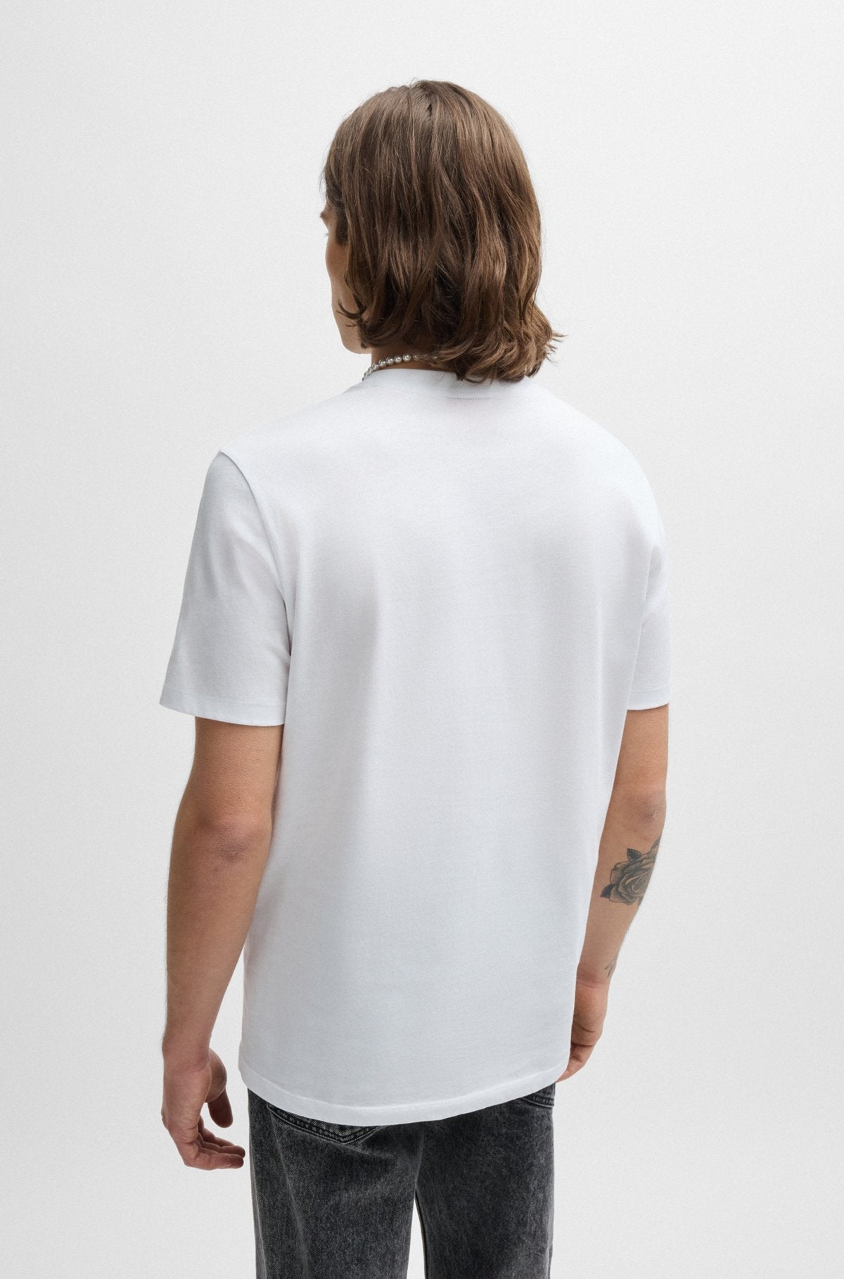 Red Violet Crew Neck Solid T-Shirt